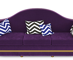 Purple sofa