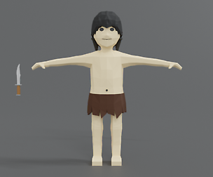Low Poly Cartoon Tarzan