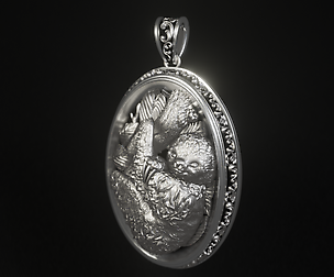 Sloth Cameo Pendant