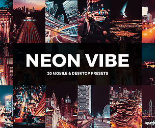 20 Neon Vibe Lightroom Presets and LUTs