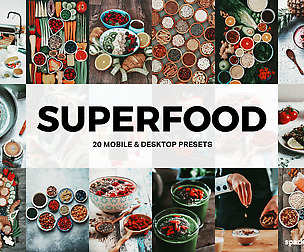 20 Superfood Lightroom Presets and LUTs