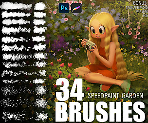 Garden brushes for speedpaint