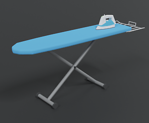 Low Poly Cartoon Ironing Board
