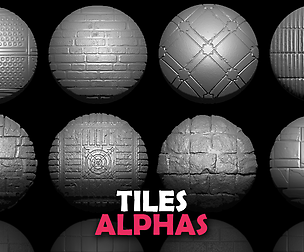 20 Bricks and Tiles Alphas Vol.1 (ZBRush)