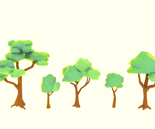 Low poly trees  mini pack
