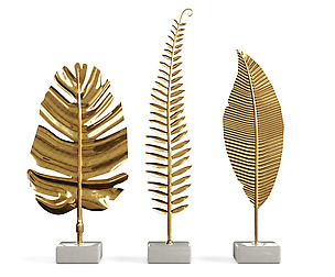 golden leaves decoration set