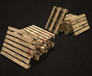 Wooden Pallets - Low Poly