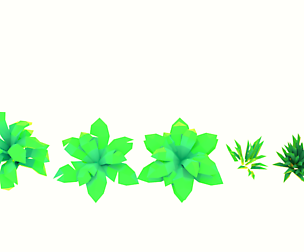 low poly cartoon Grass Mini Pack