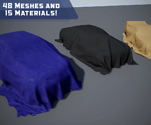 Draped Cloth Meshes and Materials