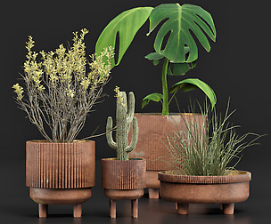 flower set_01 standing legs small bowl