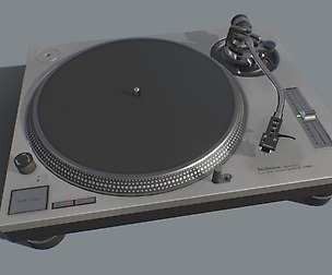 Technics SL1200 MK2 Turntable - Game Asset