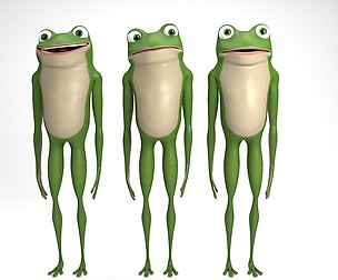 Cartoon frog