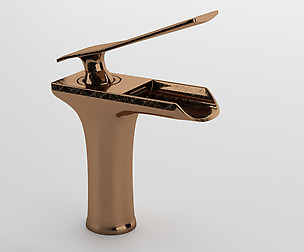 Waterfall single handle basin faucet