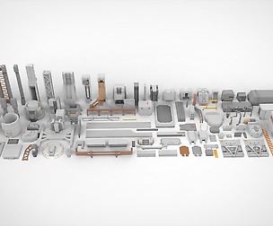 Sci-Fi architecture Elements collection 17
