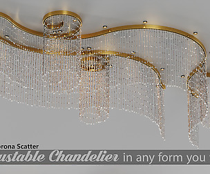 Adjustable Crystal String Chandelier