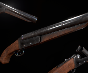 Shotgun double barreled 3D Model