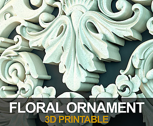 Floral Ornament (3dPrintable)
