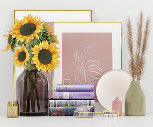 sunflower decorative set 01