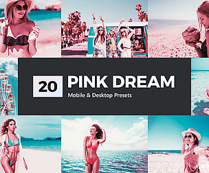 20 Pink Dream Lightroom Presets and LUTs