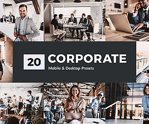 20 Corporate Lightroom Presets and LUTs