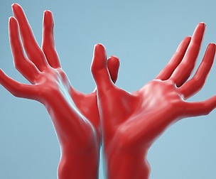 Hands Thumb Touching Realistic Hands