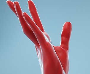 Stretched Backwards Realistic Hand