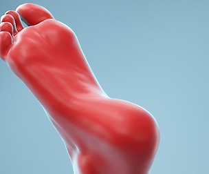 Twisted Pose Realistic Foot