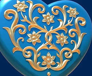 Decor on heart / Сердце с декором