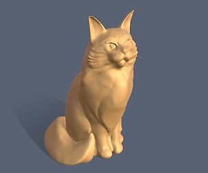 Cat, mainecoon, draft / Кот, мейнкун, эскиз