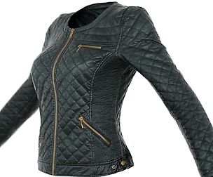 Vintage Jacket Black Leather Padding