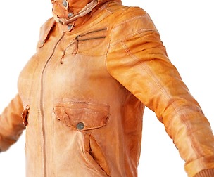 Vintage Jacket Light Brown Leather