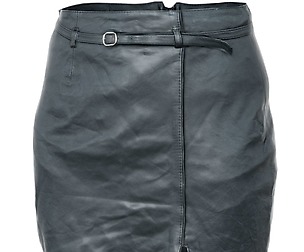 Vintage Skirt Black Leather