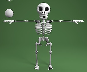 Cartoon skeleton