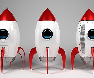 Cartoon rocket