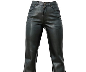 Vintage Trousers Black Leather