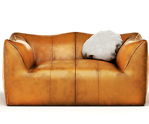 B and B Italia leather sofa