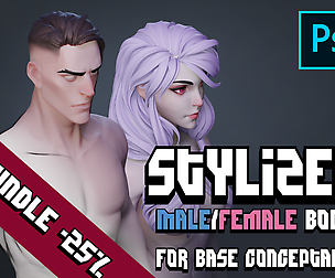 STYLIZED Male/Female Body for ConceptART