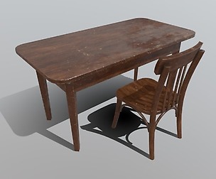 Old Table and Chair