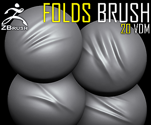 20 Folds VDM Brush for ZBrush Vol.2