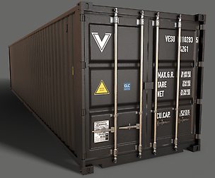 PBR 40 ft Shipping Cargo Container - Black