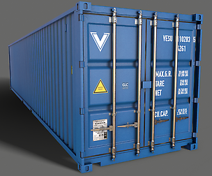 PBR 40 ft Shipping Cargo Container - Blue Light
