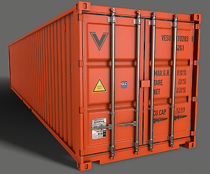 PBR 40 ft Shipping Cargo Container - Orange