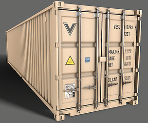 PBR 40 ft Shipping Cargo Container - White