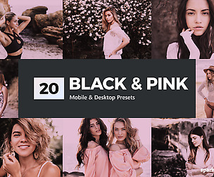 20 Black & Pink Lightroom Presets and LUTs