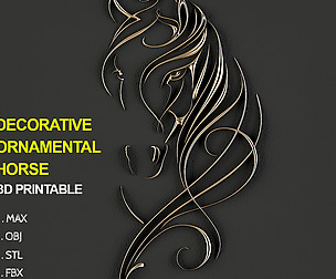 3D Decorative ornamental horse