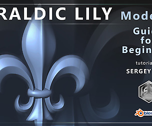 Modeling Heraldic Lily in blender for Beginners