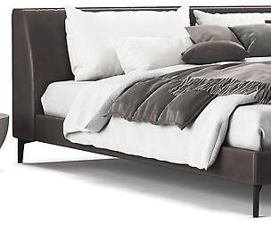 Meridiani louis up leather bed