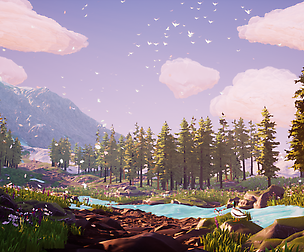 UE4 | Stylized Mountain Meadow Environment