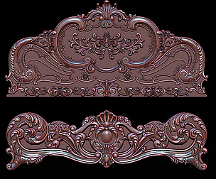 Classic Bed  3D relief models