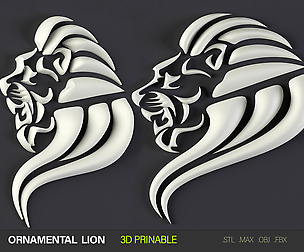 3D Ornamental Lion
